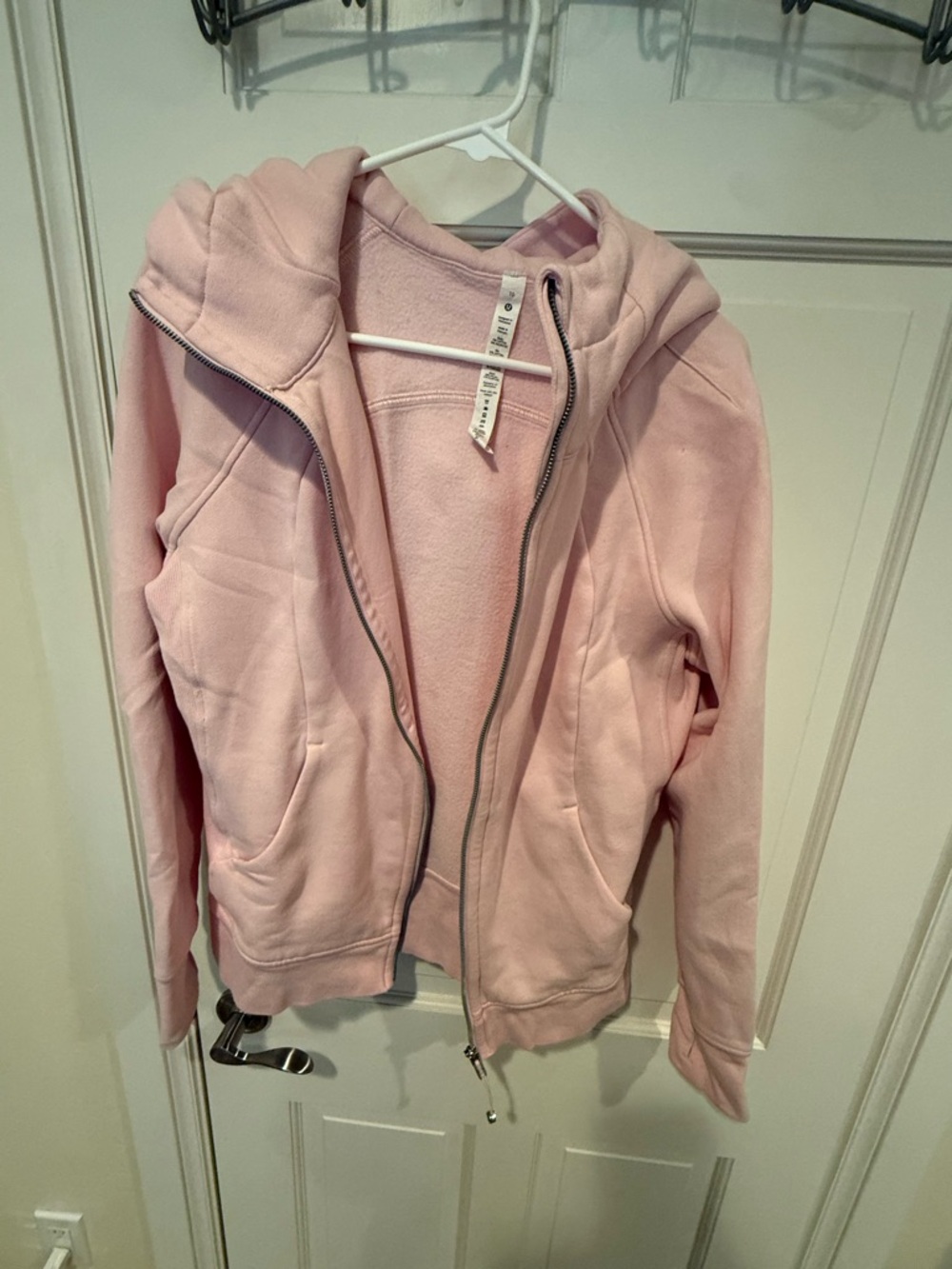 Lululemon Pink Strawberry Milkshake Hooded Full Zip Scuba Jacket Size 10